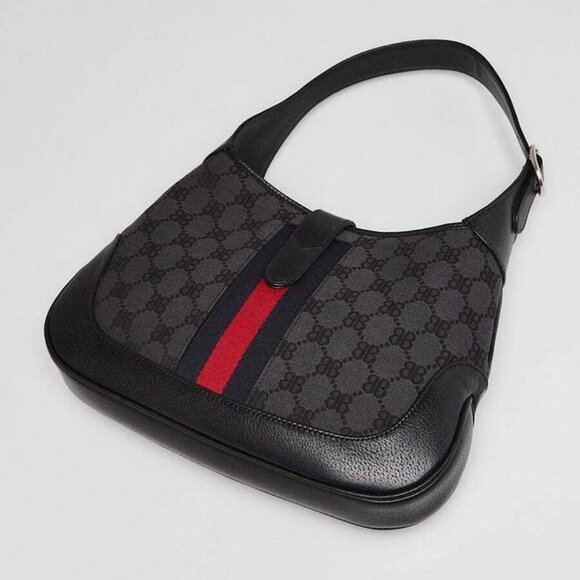 Balenciaga x Gucci Black/Grey Canvas/Leather The Hacker Project 1961 Small Ja... - Picture 3 of 11